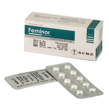 Feminor Tablet, Norethisterone Acetate 5 mg