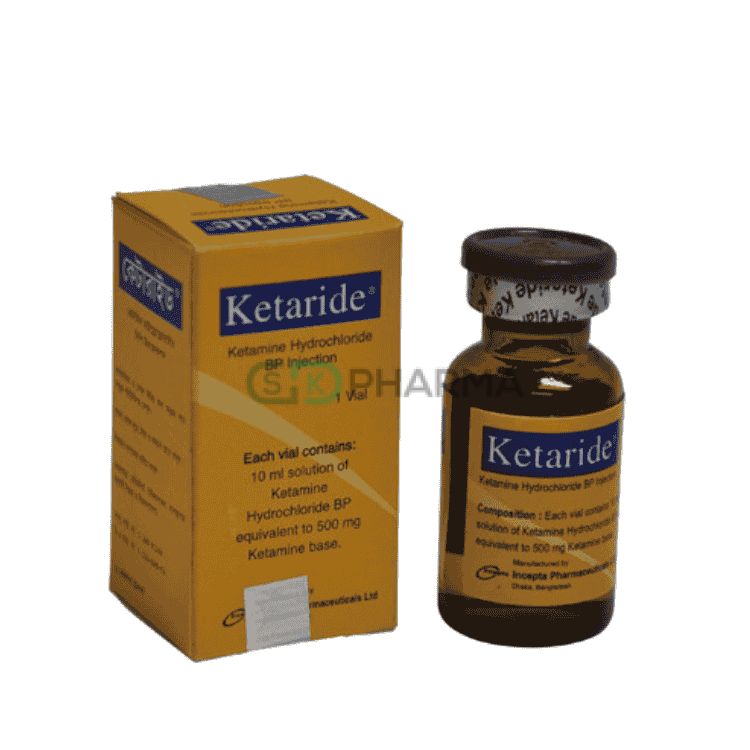 Ketaride Injection 50 mg/ml (Ketamine Hydrochloride)