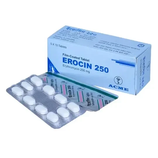Erocin Tablet (50 tablets Box), Erythromycin 250 mg