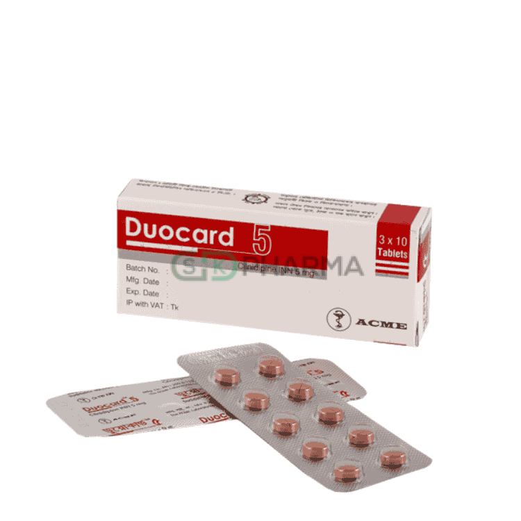 Duocard Tablet 5 mg (Cilnidipine)