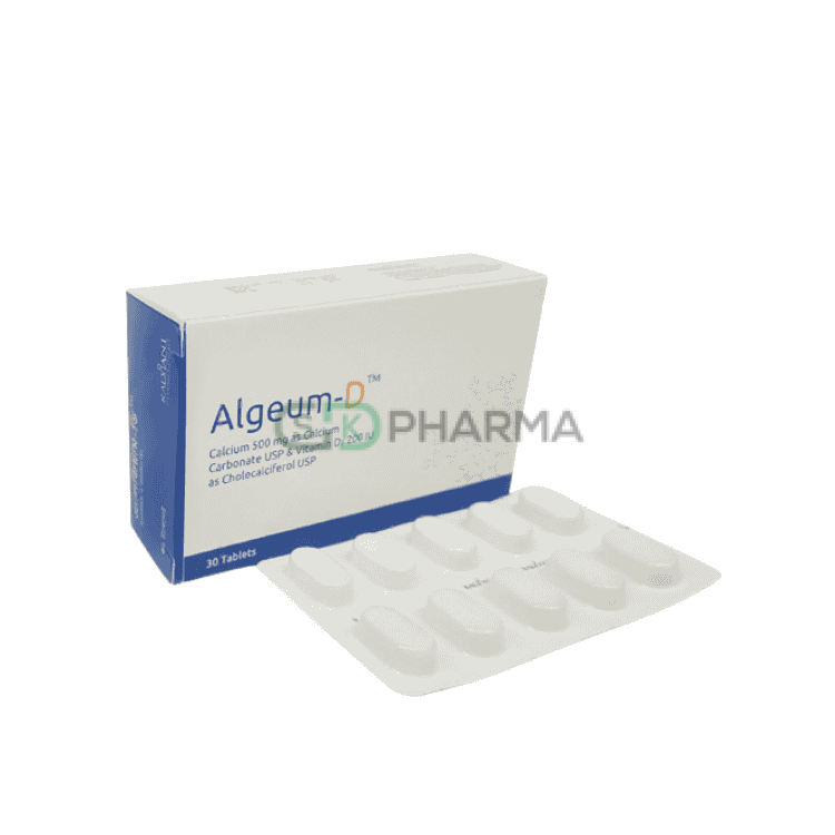 Algeum-D Tablet 500 mg+200 IU (Algae Calcium + Vitamin D3)