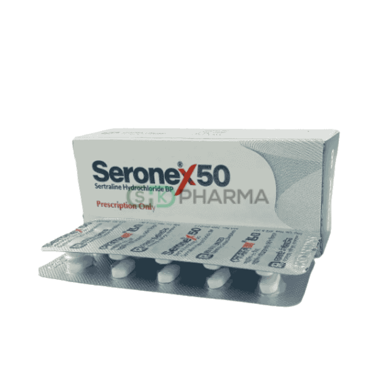 Seronex Tablet 50 mg (Sertraline Hydrochloride)