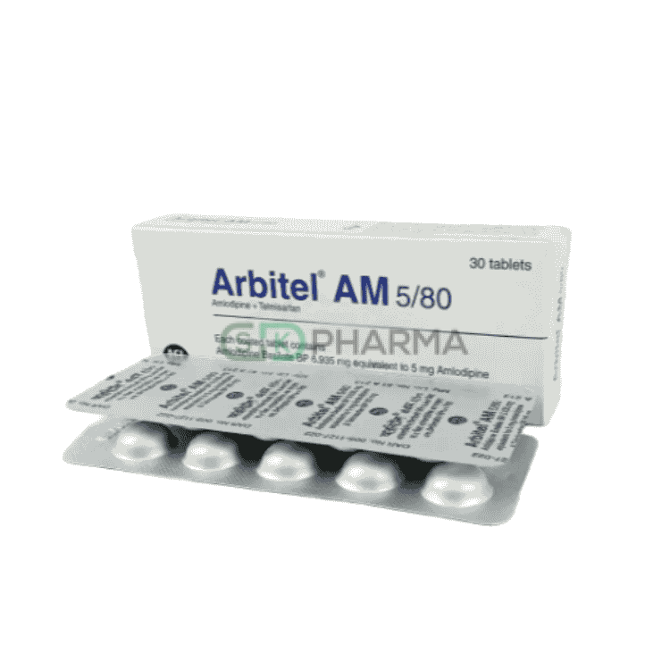 Arbitel AM Tablet 5 mg+80 mg (Amlodipine Besilate + Telmisartan)