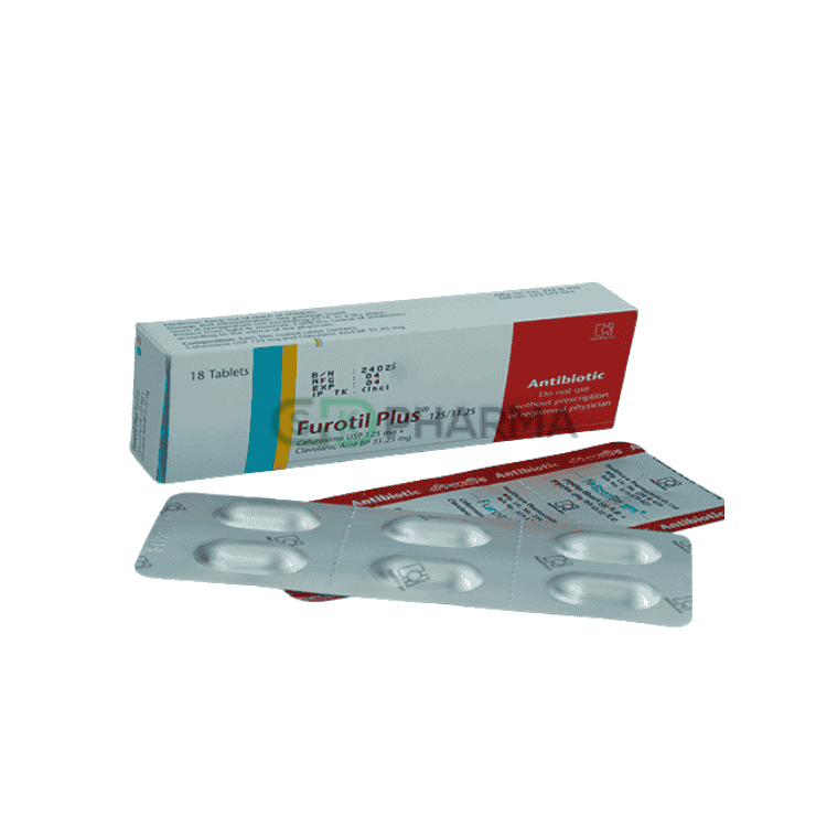 Furotil Plus Tablet 125 mg+31.25 mg (Cefuroxime Axetil + Clavulanic Acid)