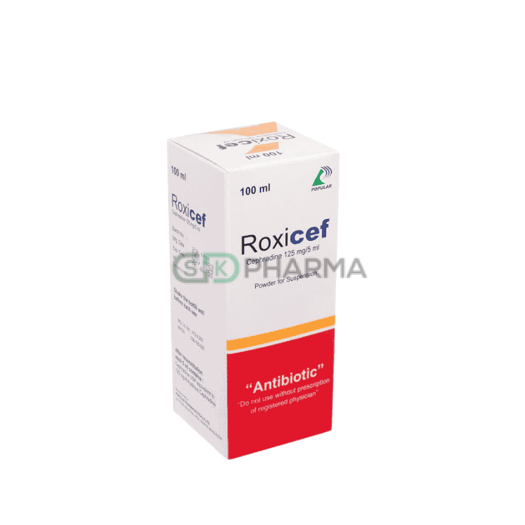 Roxicef Suspension 125 mg/5 ml (Cephradine)
