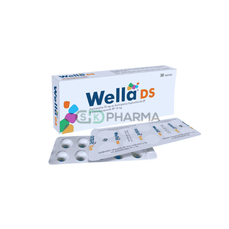 Wella DS Tablet 25 mg+10 mg (Amitriptyline Hydrochloride + Chlordiazepoxide)