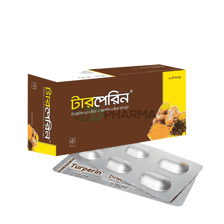 Turperin Capsule 500 mg+5 mg (Turmeric + Piperine)