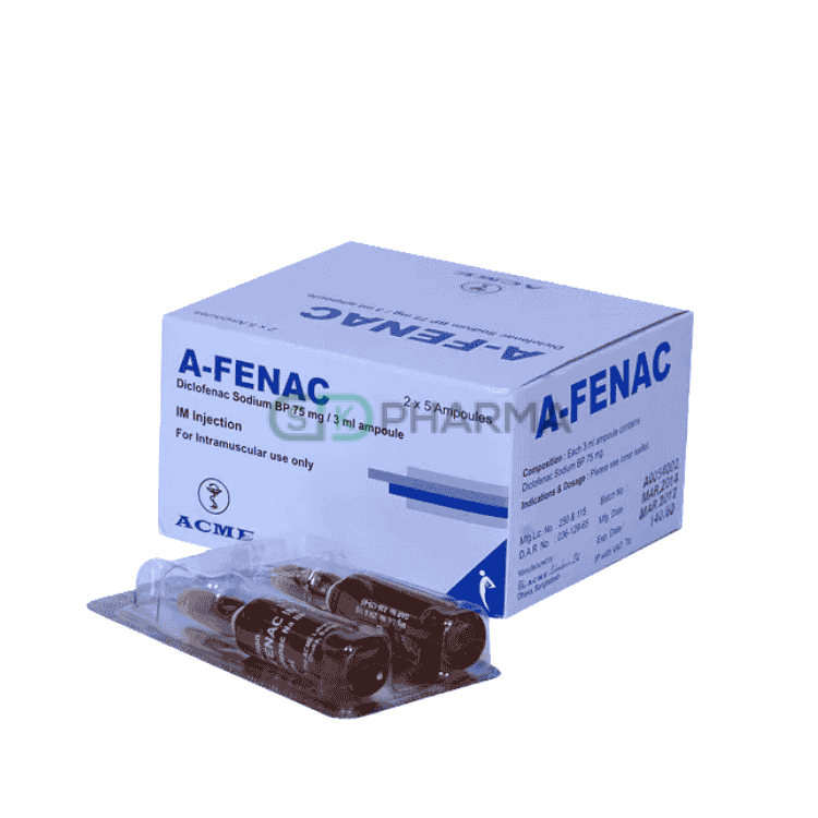 A-Fenac IM Injection 75 mg/3 ml (Diclofenac Sodium)