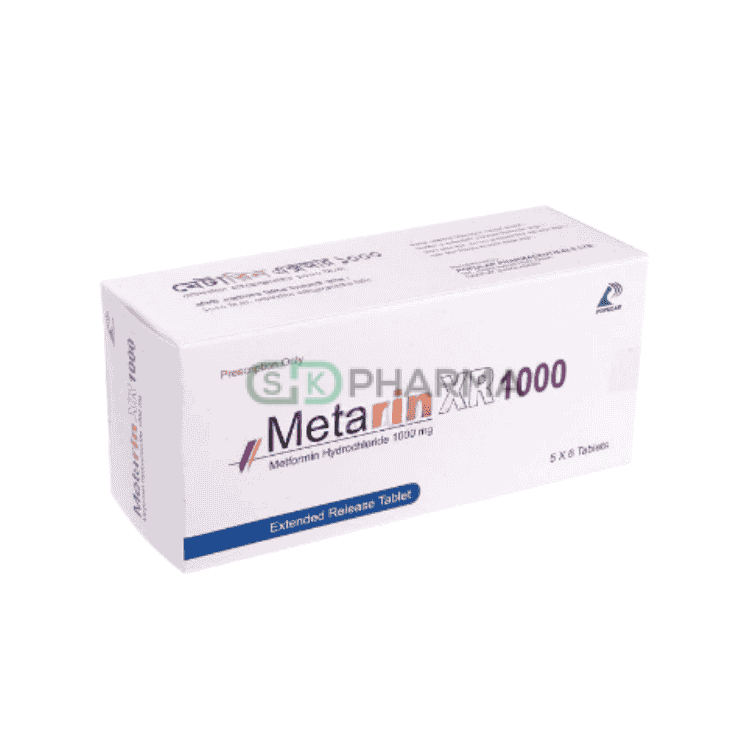 Metarin XR Tablet 1000 mg (Metformin Hydrochloride)