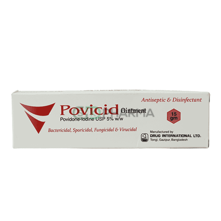 Povicid Ointment 5% w/w (Povidone Iodine)