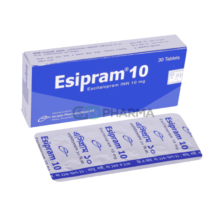 Esipram Tablet 10 mg (Escitalopram Oxalate)