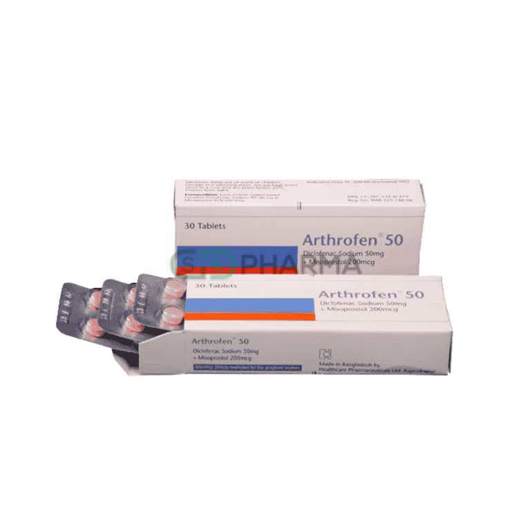 Arthrofen Tablet 50 mg+200 mcg (Diclofenac Sodium + Misoprostol)
