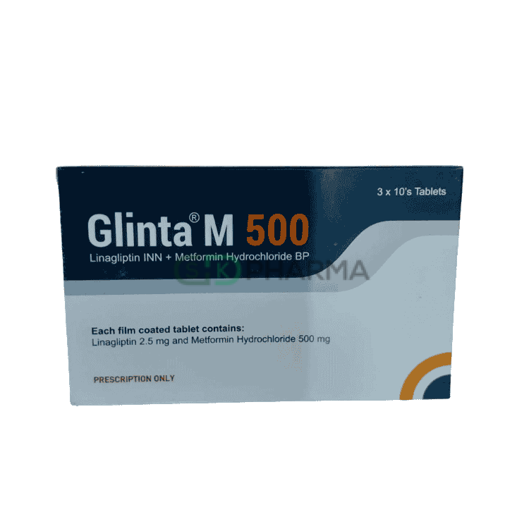 Glinta-M Tablet 2.5 mg+500 mg (Linagliptin + Metformin Hydrochloride)