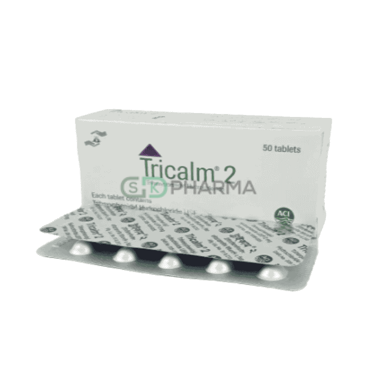 Tricalm Tablet 2 mg (Trihexyphenidyl Hydrochloride)