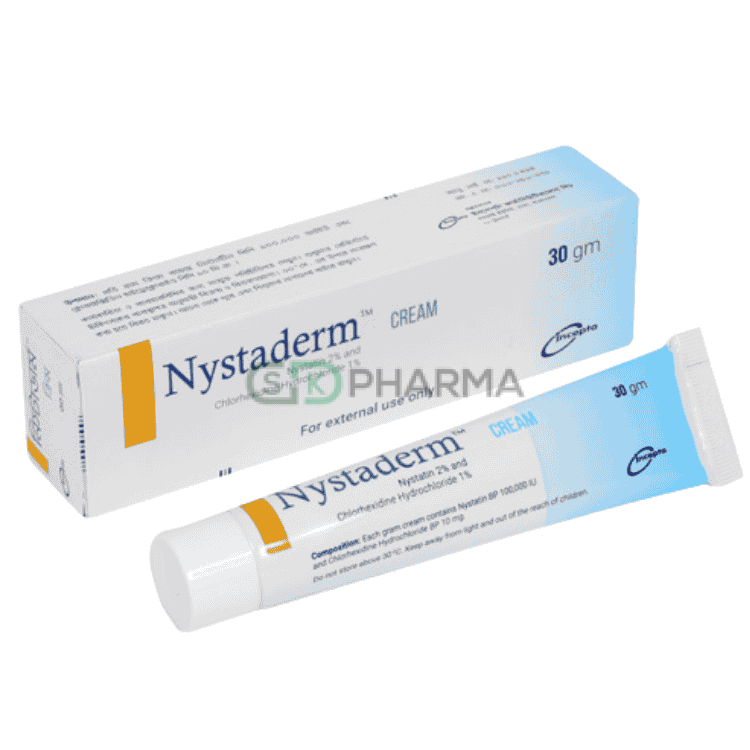 Nystaderm Cream 1%+2% (Chlorhexidine hydrochloride + Nystatin)