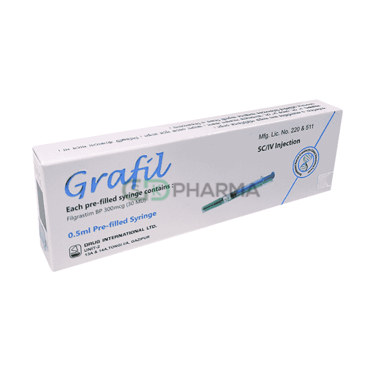 Grafil Injection 300 mcg/0.5 ml (Filgrastim)