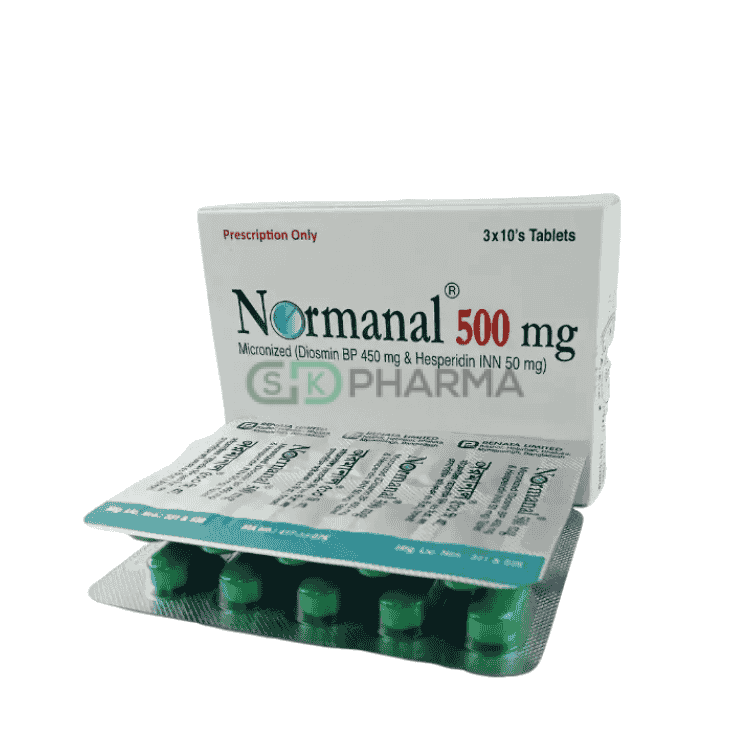 Normanal Tablet 450 mg+50 mg (Diosmin + Hesperidin)