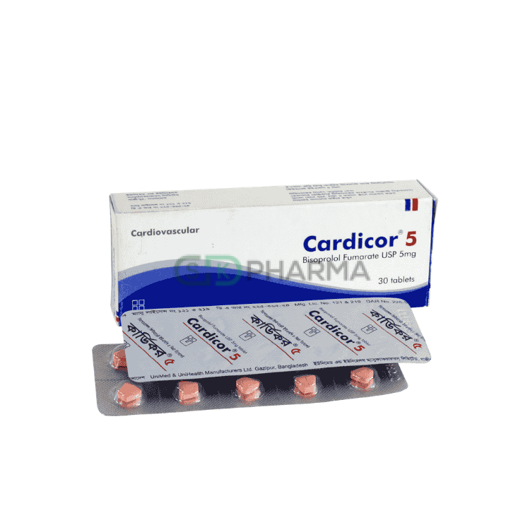 Cardicor Tablet 5 mg (Bisoprolol Fumarate)