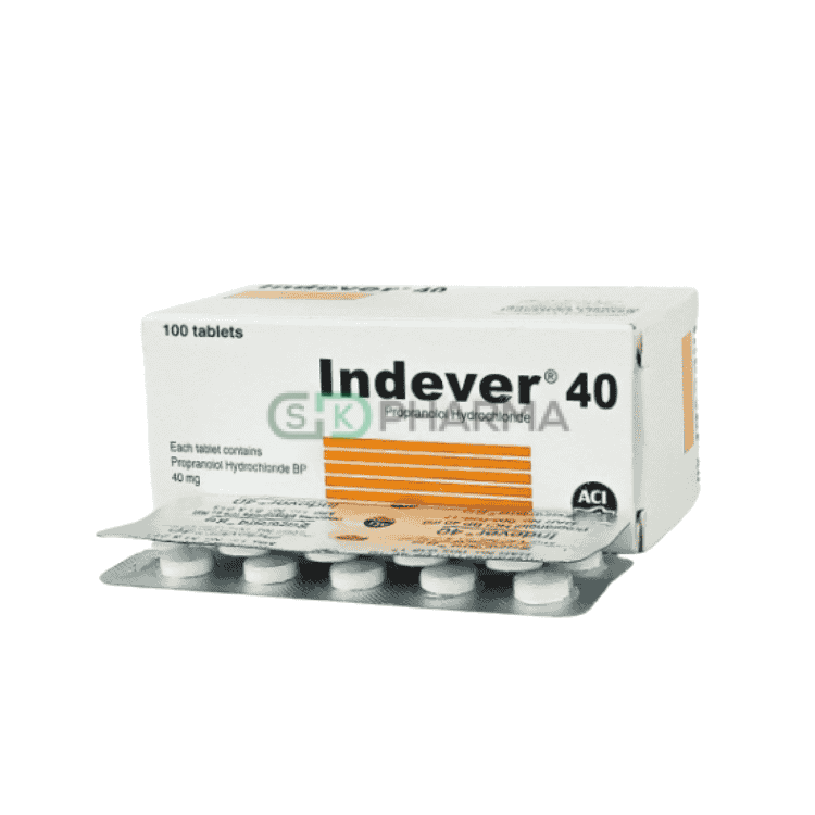 Indever Tablet 40 mg (Propranolol Hydrochloride)