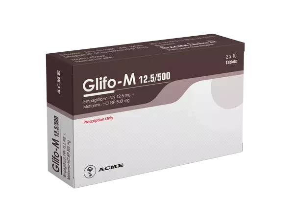 Glifo-M Tablet, Empagliflozin + Metformin Hydrochloride 12.5 mg+500 mg