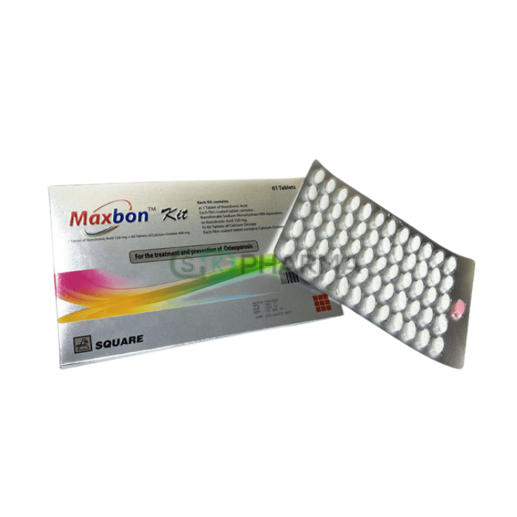 Maxbon Kit Tablet 150 mg & 400 mg (Ibandronic Acid & Calcium Orotate)