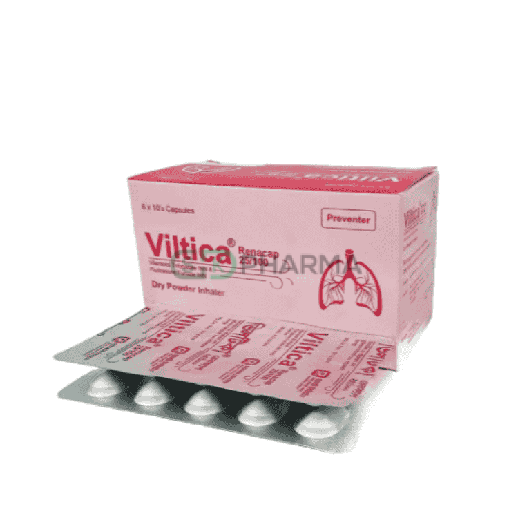Viltica Inhalation Capsule 25 mcg+100 mcg (Vilanterol Trifenatate + Fluticasone Furoate)