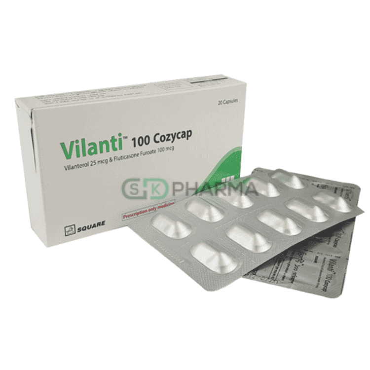 Vilanti Inhalation Capsule 25 mcg+100 mcg (Vilanterol Trifenatate + Fluticasone Furoate)