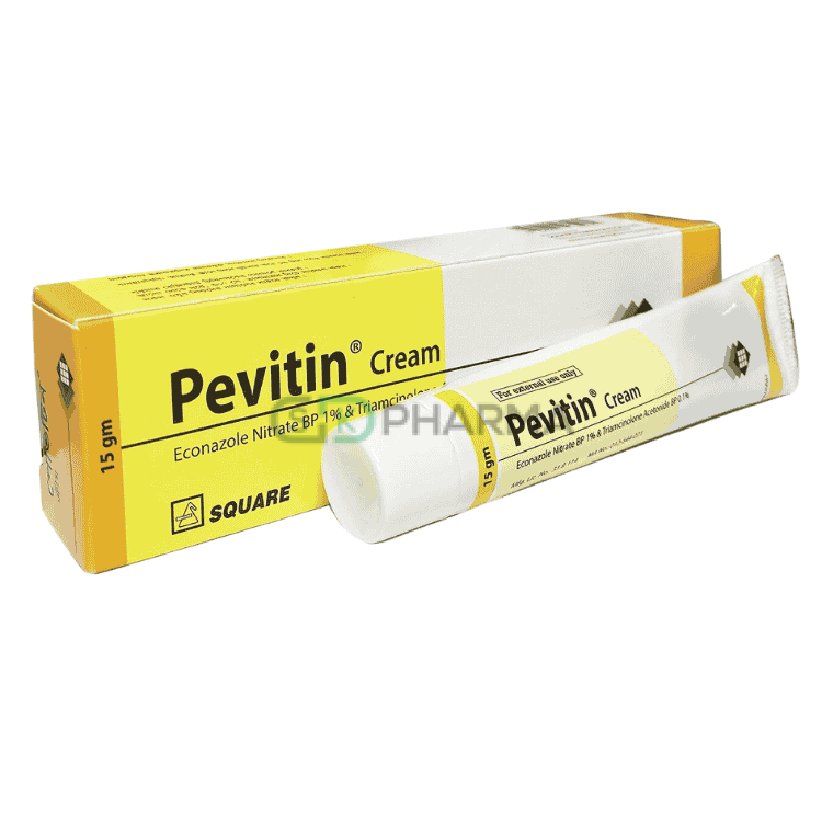 Pevitin Cream 1%+0.1% (Econazole Nitrate + Triamcinolone Acetonide)