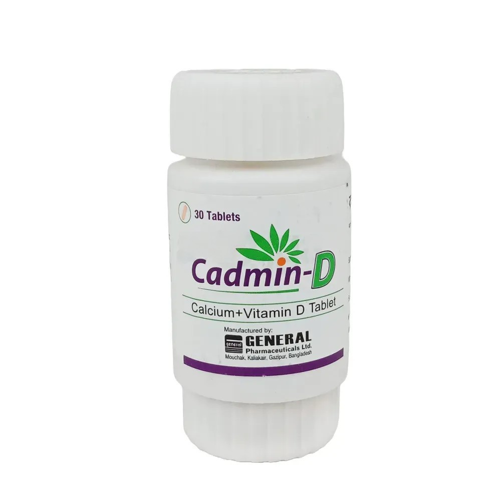 Cadmin-D Tablet, Calcium + Vitamin D3 500 mg+200 IU