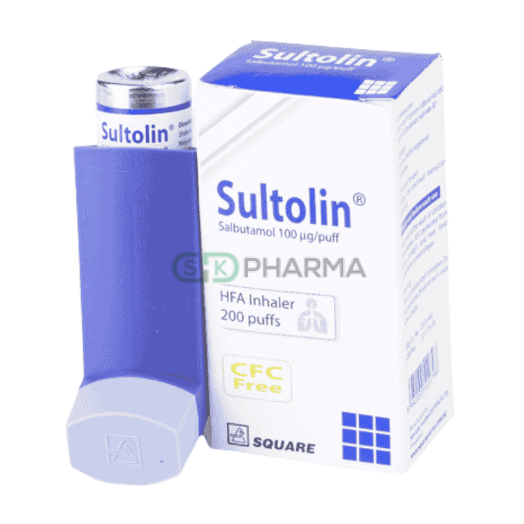 Sultolin Inhaler 100 mcg/puff (Salbutamol (Inhaler))