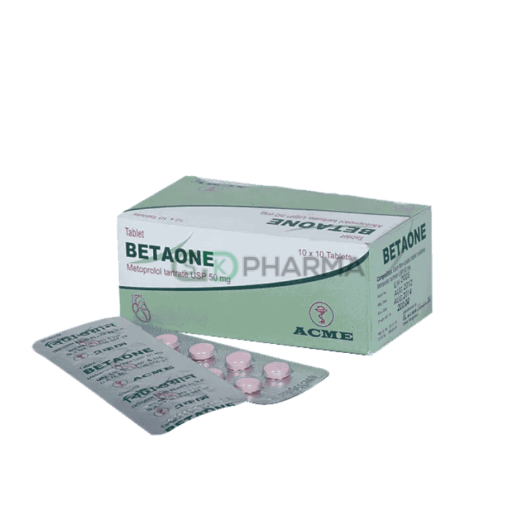 Betaone Tablet 50 mg (Metoprolol Tartrate)