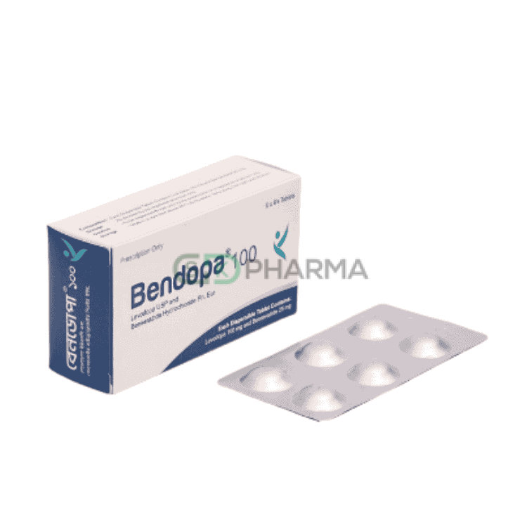 Bendopa Tablet 100 mg+25 mg (Levodopa + Benserazide)
