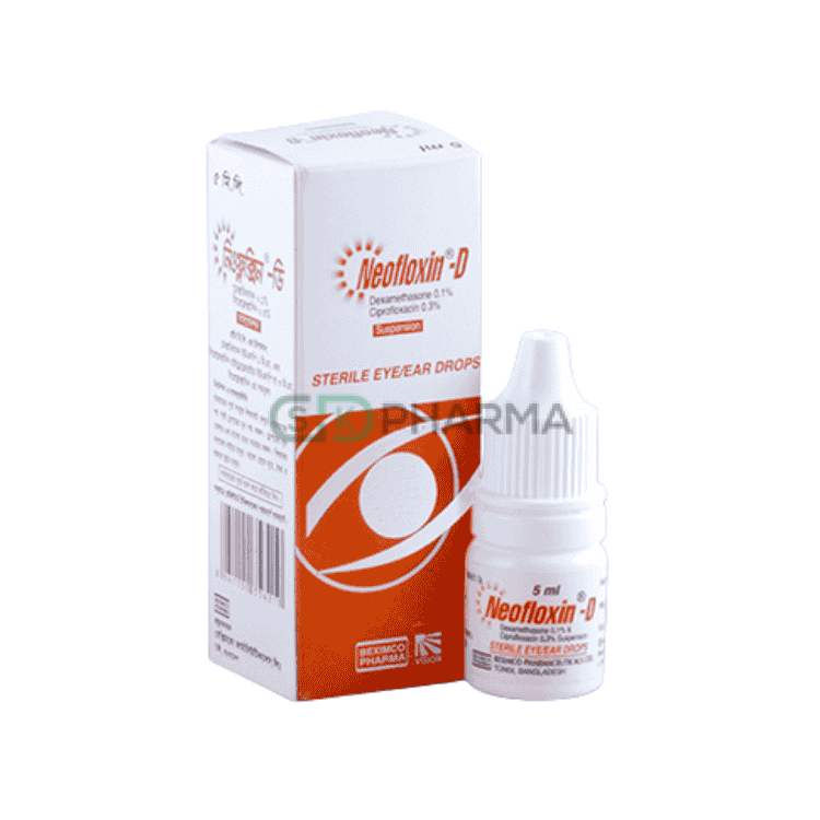 Neofloxin-D Eye Drop 0.3%+0.1% (Ciprofloxacin + Dexamethasone)