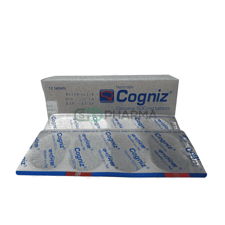 Cogniz Tablet 500 mg (Citicoline Sodium)