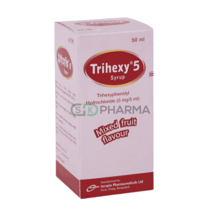 Trihexy Syrup 5 mg/5 ml (Trihexyphenidyl Hydrochloride)