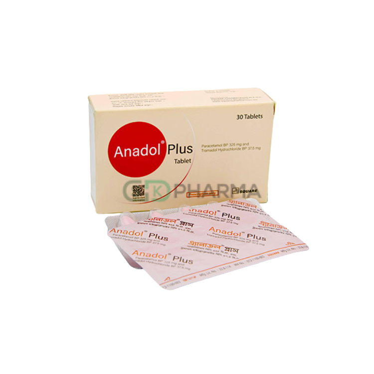Anadol Plus Tablet 325 mg+37.5 mg (Paracetamol + Tramadol Hydrochloride)