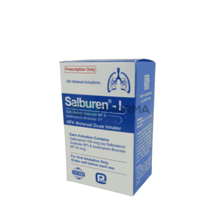 Salburen-I Inhaler (100 mcg+20 mcg)/puff (Salbutamol + Ipratropium (Inhaler))