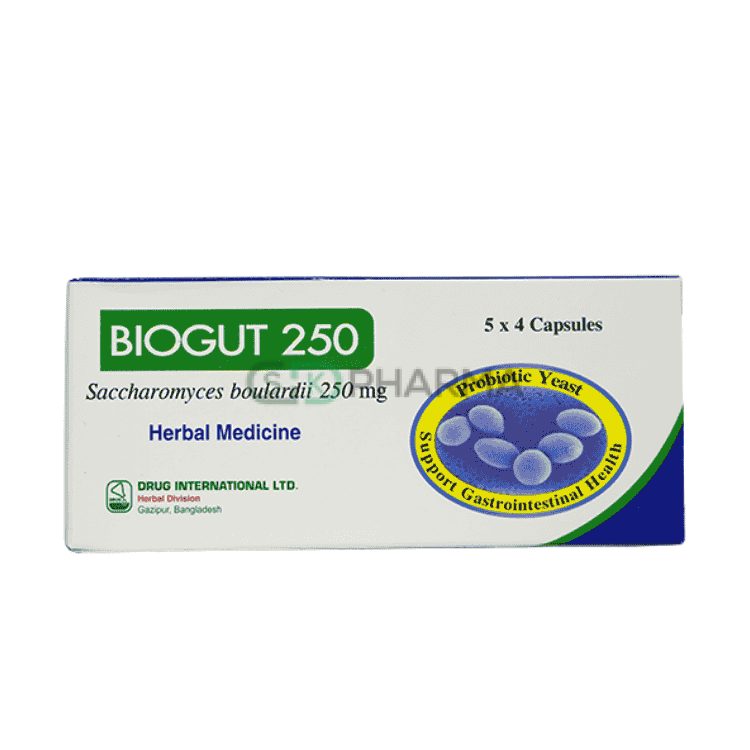 Biogut Capsule 250 mg (5 billion CFU) (Saccharomyces Boulardii)