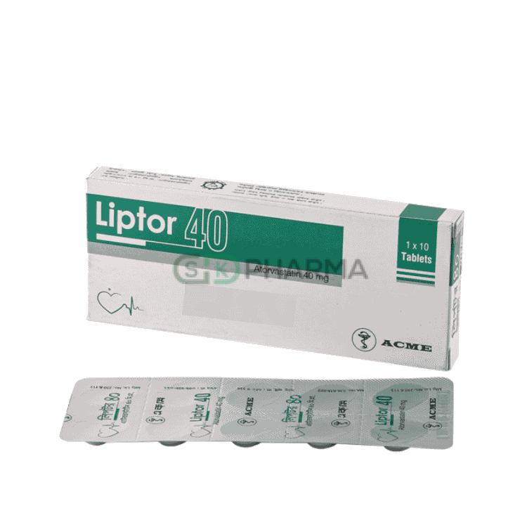 Liptor Tablet 40 mg (Atorvastatin Calcium)