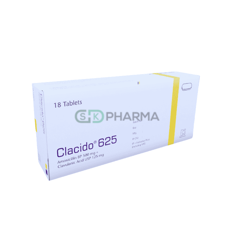 Clacido Tablet 500 mg+125 mg (Amoxicillin + Clavulanic Acid)