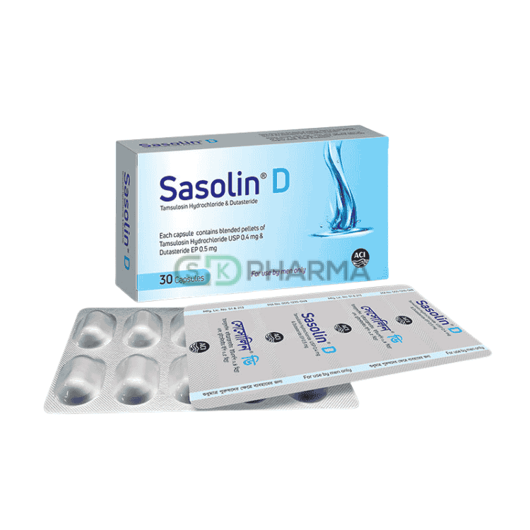 Sasolin D Capsule 0.4 mg+0.5 mg (Tamsulosin Hydrochloride + Dutasteride)