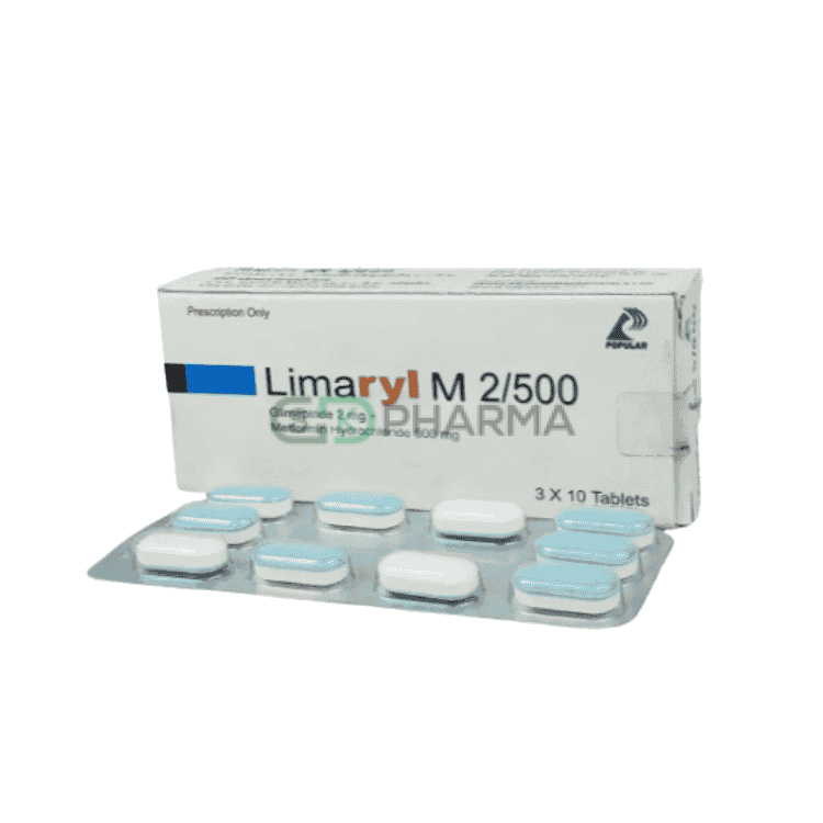 Limaryl M Tablet 2 mg+500 mg (Glimepiride + Metformin)