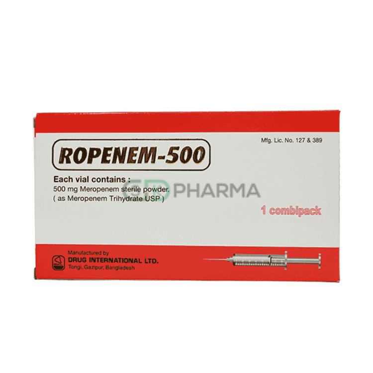 Ropenem Injection 500 mg/vial (Meropenem Trihydrate)