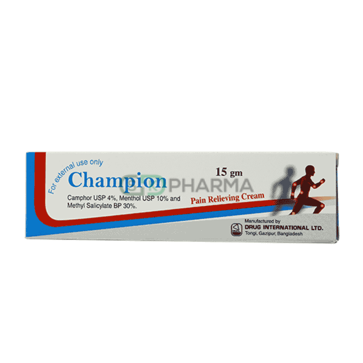 Champion Cream 30%+10%+4% (Methyl Salicylate + Menthol + Camphor)