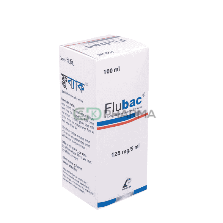 Flubac Suspension 125 mg/5 ml (Flucloxacillin Sodium)