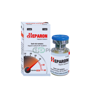 Heparon Injection 25000 IU/5 ml (Heparin Sodium)