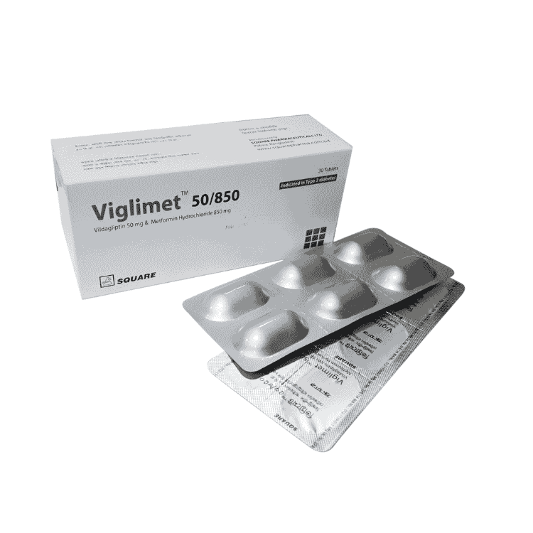 Viglimet Tablet 50 mg+850 mg (Vildagliptin + Metformin Hydrochloride)