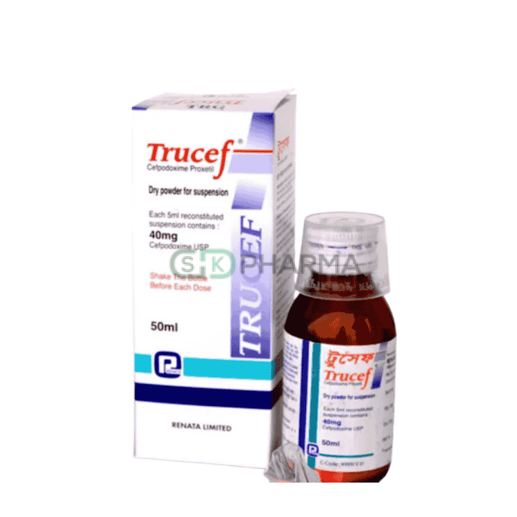 Trucef Suspension 40 mg/5 ml (Cefpodoxime Proxetil)
