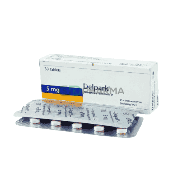 Delpark Tablet 5 mg (Trihexyphenidyl Hydrochloride)
