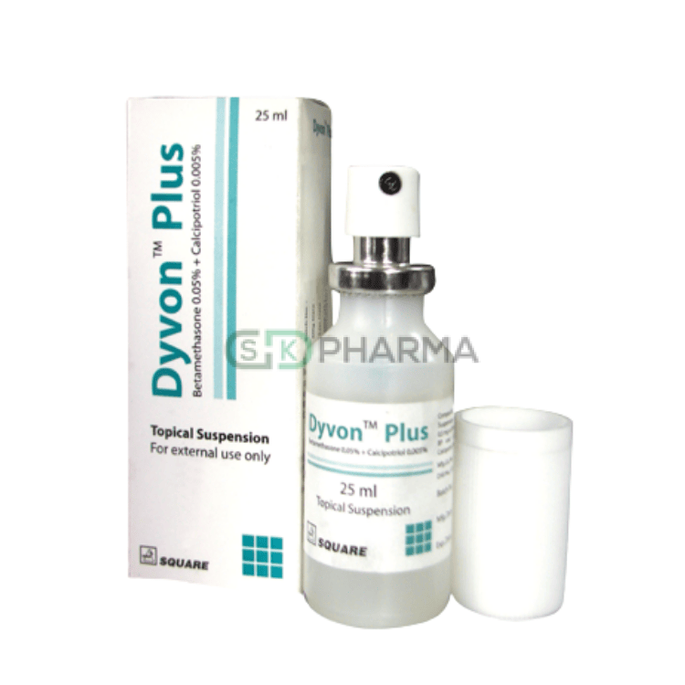 Dyvon Plus Suspension 0.05%+0.005% (Betamethasone + Calcipotriol)